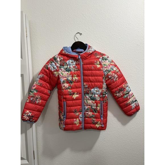 Joules Girls Jacket Packable Waterproof 9 Years Old Floral